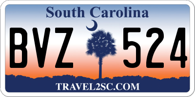 SC license plate BVZ524