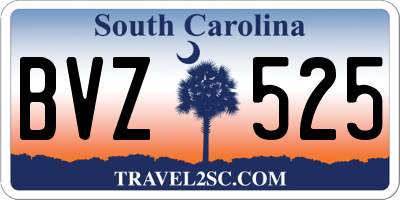 SC license plate BVZ525