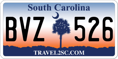 SC license plate BVZ526