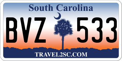 SC license plate BVZ533