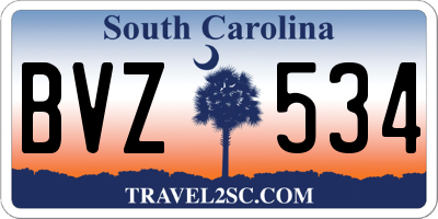SC license plate BVZ534