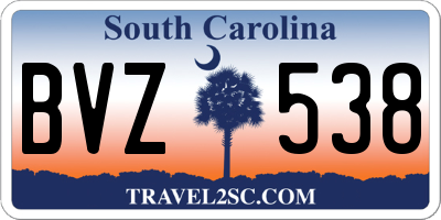 SC license plate BVZ538