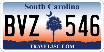 SC license plate BVZ546