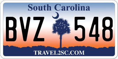 SC license plate BVZ548