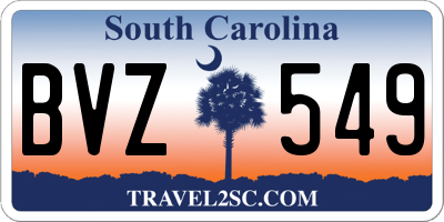 SC license plate BVZ549