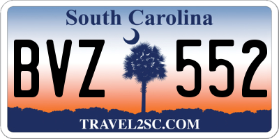 SC license plate BVZ552