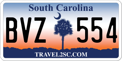 SC license plate BVZ554
