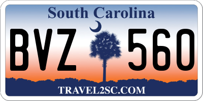 SC license plate BVZ560