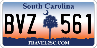 SC license plate BVZ561