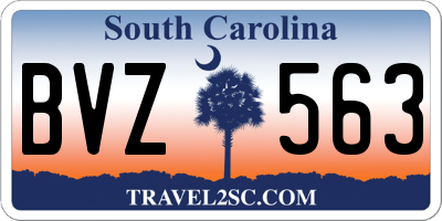 SC license plate BVZ563