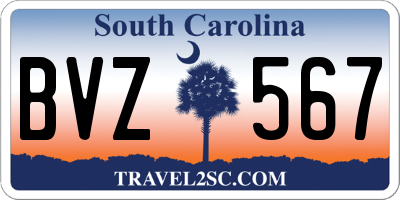 SC license plate BVZ567