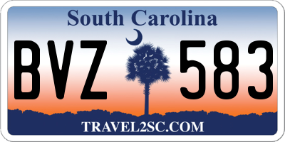 SC license plate BVZ583