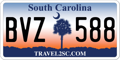 SC license plate BVZ588