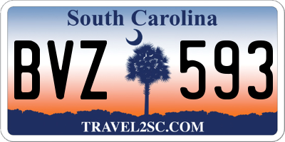 SC license plate BVZ593