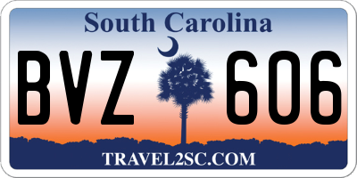 SC license plate BVZ606