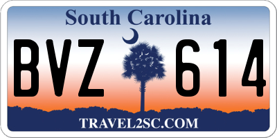 SC license plate BVZ614
