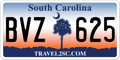 SC license plate BVZ625