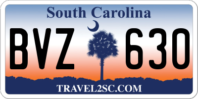 SC license plate BVZ630
