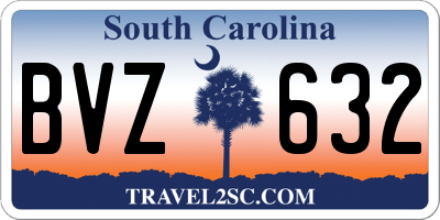 SC license plate BVZ632