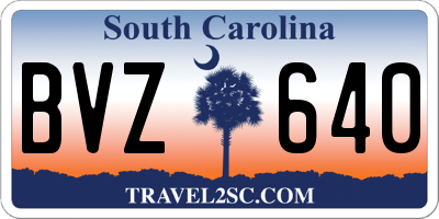SC license plate BVZ640