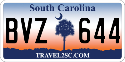 SC license plate BVZ644