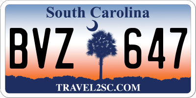 SC license plate BVZ647