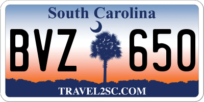 SC license plate BVZ650