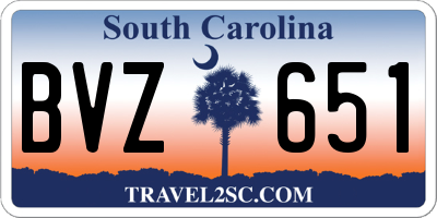 SC license plate BVZ651