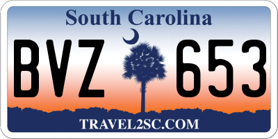 SC license plate BVZ653