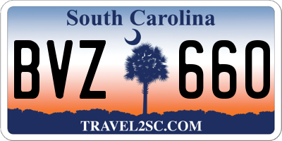 SC license plate BVZ660