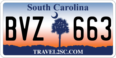 SC license plate BVZ663