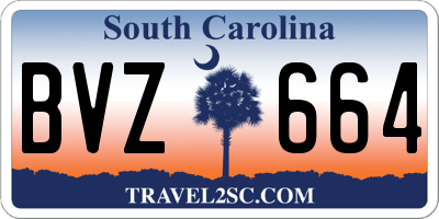 SC license plate BVZ664