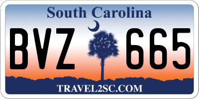 SC license plate BVZ665