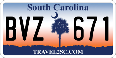 SC license plate BVZ671