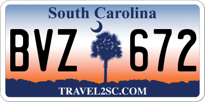 SC license plate BVZ672