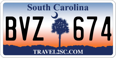 SC license plate BVZ674