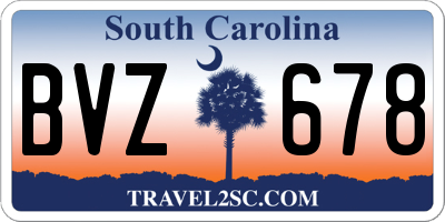 SC license plate BVZ678