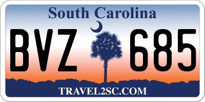 SC license plate BVZ685