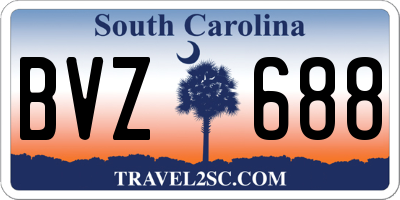SC license plate BVZ688