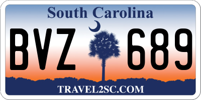SC license plate BVZ689