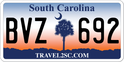 SC license plate BVZ692