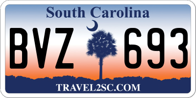 SC license plate BVZ693