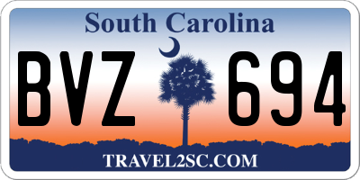 SC license plate BVZ694