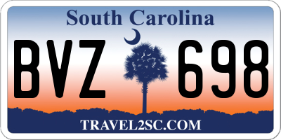 SC license plate BVZ698