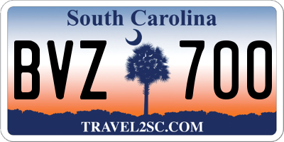 SC license plate BVZ700