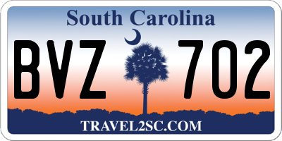 SC license plate BVZ702