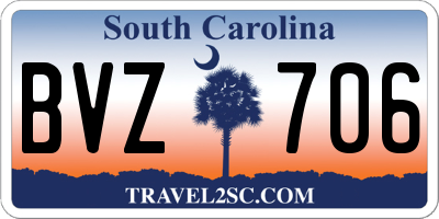 SC license plate BVZ706