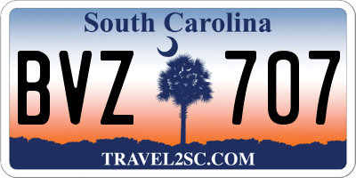 SC license plate BVZ707