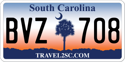 SC license plate BVZ708