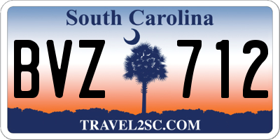 SC license plate BVZ712